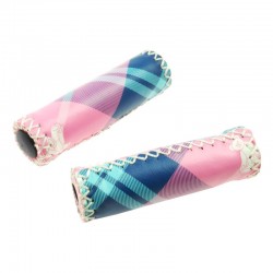 rukojeti Leatherette Checkered Pink 120 mm