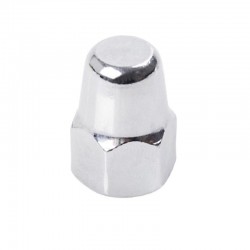 matice M9x1, klobouková, výška 21 mm, chrom