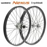 kolo vypleten&eacute; 20" (406 mm, 36 děr) SET předn&iacute;+zadn&iacute;, Remerx RMX21 AL čern&eacute;, Nexus 3rychl.