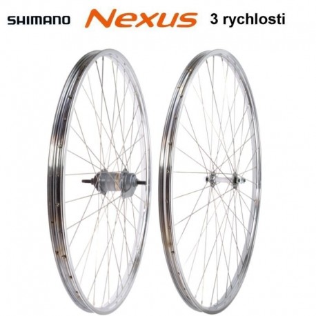 kolo vypletené 28" (635 mm, 36 děr) SET přední+zadní, Speed chrom, Shimano Nexus 3r
