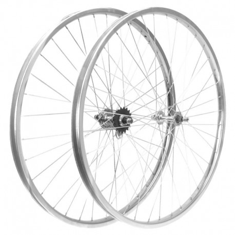 kolo vypletené 28" (635 mm, 36 děr) SET přední+zadní, Speed chrom, torpédo