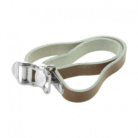 řemínek (na klipsny) 40 cm, kožený, hnědý (2 ks)