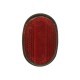 odrazka zadní (červená), oválná, na blatník, 45°