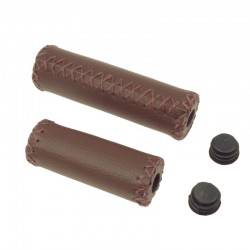 rukojeti Leatherette hnědé tmavé, koženka, 120+90 mm