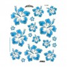 samolepka na kolo-rámový polep Flowers Hawaiian Blue