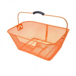 košík na nosič, kovový, 40 x 29 cm, oranžový