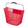 košík na řídítka, kovový, 34 x 24 cm, červený, rychloupínací, Ventura