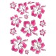 samolepka na kolo - rámový polep Flowers Hawaiian Pink large
