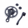 kliky s převodníkem, 4hran, 28 zubů, 89 mm, černé