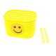 košík na řidítka, plastový, 20 x 15 cm, dětský, žlutý, Smiley