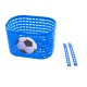 košík na řidítka, plastový, 20 x 15 cm, dětský, modrý, Football