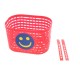 košík na řidítka, plastový, 20 x 15 cm, dětský, červený, Smiley