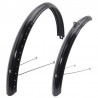 blatníky kovové 28"/58 mm, Classic, černé, s dirami pro síťku zadního kola