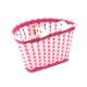košík na řidítka, plastový, 23 x 15 cm, dětský, růžový