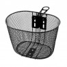 košík na řídítka, kovový, 24 x 17 cm, černý, dětský
