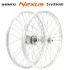 kolo vypletené 20" (406 mm, 28 děr) SET přední+zadní, Remerx RMX AL, Shimano Nexus 3rychl.